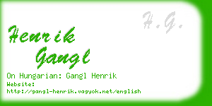 henrik gangl business card